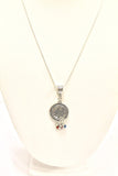 Mother's Birthstone Pendant on Silver Chain, Mom You Are The Heart of Our Family, Birthstone Jewelry Gift For Her, Mothers Day Gift