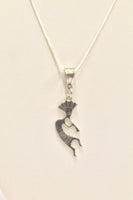 Kokopelli Pendant on Silver Chain, Fertility Jewelry Gift For Her, Hoping For A Baby, Kokopelli Jewelry, Kokopelli Necklace Gift