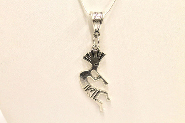 Kokopelli Pendant on Silver Chain, Fertility Jewelry Gift For Her, Hoping For A Baby, Kokopelli Jewelry, Kokopelli Necklace Gift