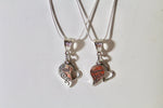 Best Friends Necklace Set on Silver Chains, Girlfriend Gift, Best Friend Gift, Valentine's Day Gift, Gift For Her, Gift Set