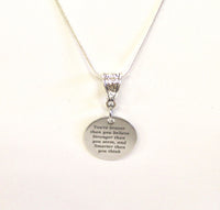 Braver Than You Believe Stronger Than You Seem Smarter Than You Think Pendant on Silver Chain, Motivational Jewelry Gift for Her