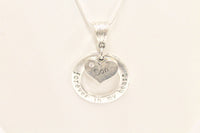 Forever In My Heart Remembrance Pendant on Silver Chain, Gift For Her, Gift For Mom, Memory Necklace, In Remembrance, Sympathy Gift