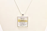 When My Heart Is Overwhelmed Psalms 61:2 Pendant on Silver Chain, Bible Verse Jewelry, Sympathy Gift, Religious Jewelry, Inspire
