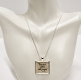 Turn Your Worries Into Prayer Phil 4:6 Pendant on Silver Chain, Bible Verse Jewelry, Sympathy Gift, Gift For Her, Prayer Jewelry