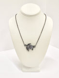 Gunmetal Silver Turtle Connector Pendant Necklace, Gift For Her, Turtle Jewelry, Turtle Necklace, Turtle Lover Jewelry, Beach Lover
