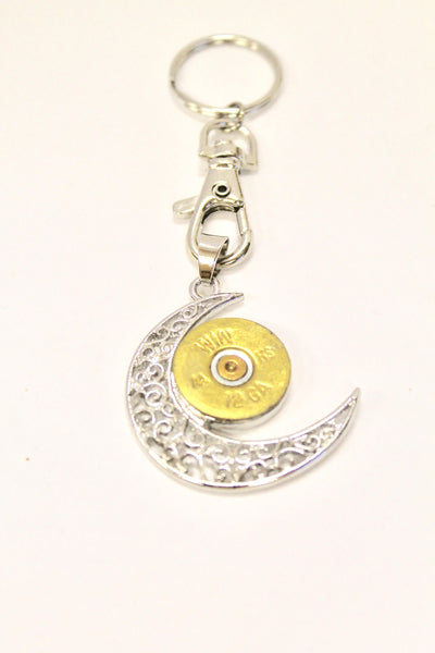 Shoot For The Moon 20 Gauge Shotgun Shell Keychain, Shooting Sports Gift, Shotgun Sports Gift, Motivational Gift, Inspirational Gift for Her