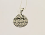 In The Beginning Genesis Pendant on Silver Chain, Bible Verse Jewelry, Gift For Her, Girlfriend Gift, Religious Jewelry