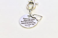 Guard Your Heart Keychain, Prov 4:23 Bible Verse Gift, Gift for Him, Gift For Her, Graduation Gift, Church Youth Group Gift, New Car Gift