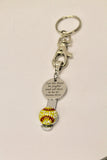 Softball Bible Verse Keychain, Psalms 29 12 Bible Verse Gift, Softball Mom Gift, Gift For Her, Softball Player Gift, Wife Jewelry Gift