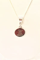 Dream Big Pray Bigger Pendant on Silver Chain, Graduation Gift For Her, Inspirational Necklace for Graduate, Motivational Jewelry