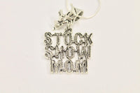 Stock Show Mom Pendant on Silver Chain Necklace, Gift For Mom, Gift For Her, Cattle Show Mom