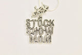 Stock Show Mom Pendant on Silver Chain Necklace, Gift For Mom, Gift For Her, Cattle Show Mom