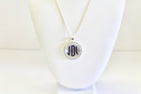 Monogrammed Necklace, Monogram Silver Necklace, Personalized Monogram Jewelry, Jewelry Gift For Wife, Monogram Necklace, Gift For Her