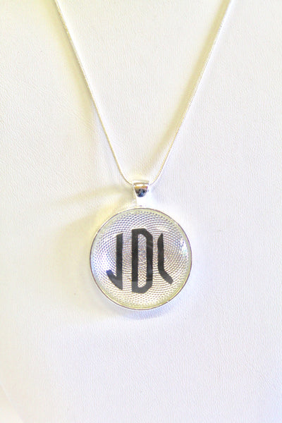 Monogrammed Necklace, Monogram Silver Necklace, Personalized Monogram Jewelry, Jewelry Gift For Wife, Monogram Necklace, Gift For Her