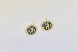 Monogrammed Earrings on Sterling Silver Earwires, Personalized Monogrammed Jewelry Gift For Her, Initial Jewelry Gift For Wife, Bride Gift