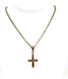 Antique Brass Cross Mustard Seed Necklace, Luke 17:6 Bible Verse Jewelry, Bible Verse Gift For Her, Faith Jewelry Graduation Gift