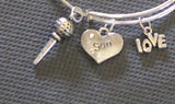 Golf Mom Expandable Bangle Charm Bracelet, Golf Grandma, Love to Golf, Wife Gift for Her, Gift For Grandma, Golf Jewelry Gift, Golfing Charm