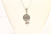 Mother's Birthstone Pendant on Silver Chain, Mom You Are The Heart of Our Family, Birthstone Jewelry Gift For Her, Mothers Day Gift