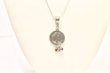 Mother's Birthstone Pendant on Silver Chain, Mom You Are The Heart of Our Family, Birthstone Jewelry Gift For Her, Mothers Day Gift