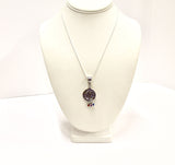Mother's Birthstone Pendant on Silver Chain, Mom You Are The Heart of Our Family, Birthstone Jewelry Gift For Her, Mothers Day Gift