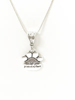 You Left Paw Prints on My Heart Pet Memorial Necklace, Dog Remembrance Jewelry, Pet Remembrance, Dog Memorial Jewelry, Dog Sympathy Gift