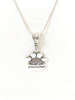 You Left Paw Prints on My Heart Pet Memorial Necklace, Dog Remembrance Jewelry, Pet Remembrance, Dog Memorial Jewelry, Dog Sympathy Gift