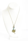 Shotgun Shell Necklace, Blue Crystal Snake 20 Gauge Pendant, Gift For Her, Shooting Sports Jewelry Gift, Southwestern Style Wife Jewelry