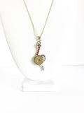 Shotgun Shell Necklace, Red Crystal Snake 20 Gauge Pendant Gift For Her, Shooting Sports Jewelry Gift For Wife, Southwestern Style Jewelry