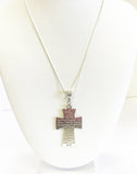 Serenity Prayer Cross on Silver Chain, Motivational Necklace Gift, Inspirational Jewelry, Serenity Prayer Necklace, Recovery Gift