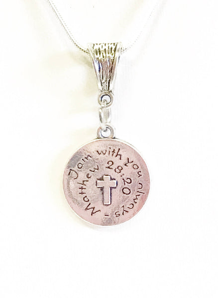 I Am With You Always Necklace, Christian Gifts, Matthew 28:20 Bible Verse Gift, Christian Jewelry Gift For Her, Inspirational Jewelry