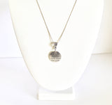 Missing You As I Walk Down the Aisle Pendant on Silver Necklace, Wedding Jewelry, Wedding Father Remembrance, Mother Remembrance