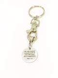 He Who Started A Good Work in You Will Carry It To Completion Keychain, Phil 1:6 Bible Verse Gift for Her, Sympathy Gift, Encouragement Gift