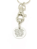 You Are Braver Than You Believe Stronger Than You Seem and Smarter Than You Think Keychain, New Car Gift for Her, Encouragement, Motivation