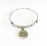 I Can Do All Things Through Christ Who Strengthens Me Expanding Bangle Charm Bracelet, Phil 4;13 Scripture Jewelry Gift For Her, Bible Verse