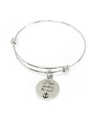 Hope Anchors The Soul Expanding Bangle Charm Bracelet, Sympathy Gift, Heb 6:19 Scripture Bracelet, Scripture Jewelry Gift for Her, Have Hope