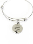 Hope Anchors The Soul Expanding Bangle Charm Bracelet, Sympathy Gift, Heb 6:19 Scripture Bracelet, Scripture Jewelry Gift for Her, Have Hope