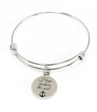 Hope Anchors The Soul Expanding Bangle Charm Bracelet, Sympathy Gift, Heb 6:19 Scripture Bracelet, Scripture Jewelry Gift for Her, Have Hope