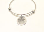 Braver Than You Believe Stronger Than You Seem Smarter Than You Think Expanding Bangle Charm Bracelet, Graduation Gift for Her