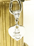 It Is Well With My Soul Keychain, Scripture Keychain, Bible Verse Gift, Scripture Sympathy Gift for Him, Daughter Encouragement Gift for Her