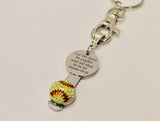 Softball Bible Verse Keychain, Psalms 29 12 Bible Verse Gift, Softball Mom Gift, Gift For Her, Softball Player Gift, Wife Jewelry Gift