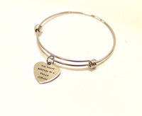 My Heart Belongs To A Police Officer Expanding Bangle Charm Bracelet, Police Wife Gift for Her, Jewelry Gift Bracelet, Gift For Wife