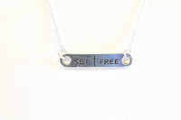 Set Free Cross Necklace, Connector Pendant Necklace, Gift For Her, Christian Necklace, Minimalist Jewelry, Religious Gifts