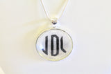 Monogrammed Necklace, Monogram Silver Necklace, Personalized Monogram Jewelry, Jewelry Gift For Wife, Monogram Necklace, Gift For Her