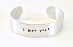 Personalized Cuff Bracelet, Handstamped Cuff Bracelet, Gift For Her, Gift For Mom, Wife Jewelry Gift, Bracelet Gift, Custom Message Bracelet