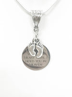 Miscarriage Memorial Gift, I Will Hold You In My Heart Until I Hold You In Heaven Silver Necklace, Pregnancy Loss Gift For Her, Baby Loss