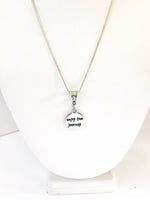 Enjoy The Journey Egraved Pendant Necklace, Mindfulness Jewelry Gift For Her, Motivational Jewelry For Daughter, Inspirational Jewelry