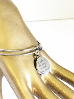 It Takes A Big Heart To Teach Little Minds  Expanding Bangle Charm Bracelet, New Teacher Back To School Jewelry Gift for Her, Teacher Gift