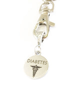 Diabetes Medical Awareness Keychain, Diabetes Keychain, Diabetes Awareness, Medical Notification Keychain, Diabetes ID Keychain For Her