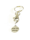 Enjoy The Journey Keychain, Encouragement Gift, Motivation Gift, Network Marketing Team Gift,  Motivational Keychain For Her, Daughter Gift