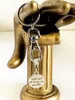 With God All Things Are Possible Keychain, Encouragement Gift, Motivation Gift, Sunday School Class Gifts,  Motivational Keychain For Her